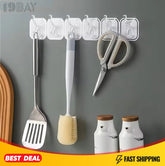 6pcs Adjustable Self-Adhesive Hooks – Cuttable, Waterproof, and Perfect for Keys, Towels, Jewelry & More!
